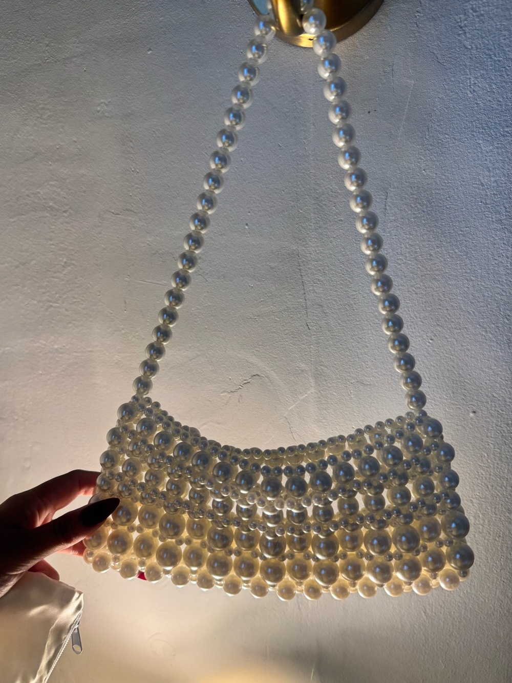 Bridal Pearl Shoulder Bag - Picture 3 of 7